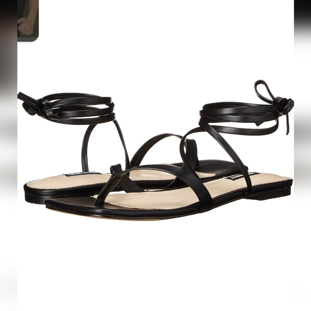 Nine West Black Strappy Sandals